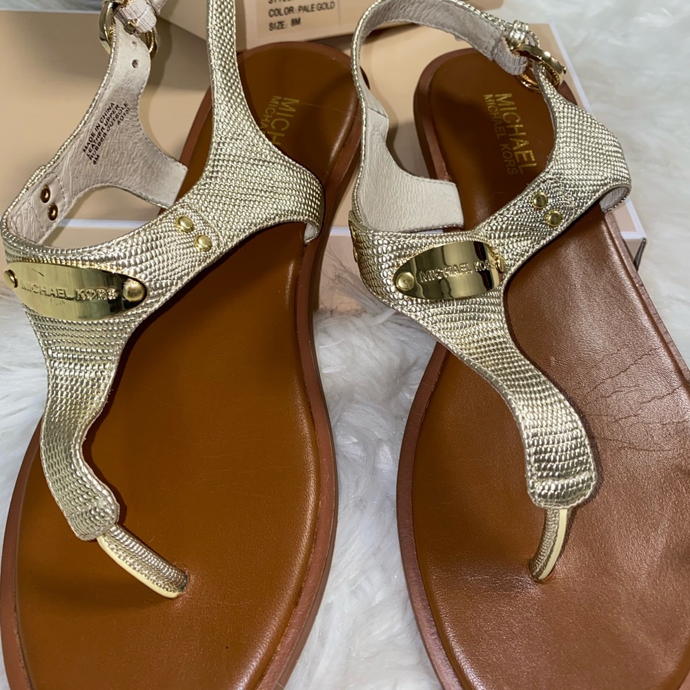 Michael Kors - Gold Sandals - Size 8